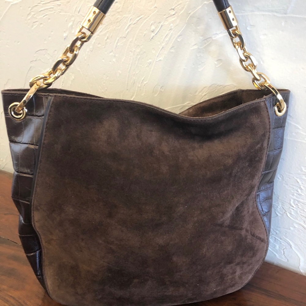 Michael Kors leather and suede bag